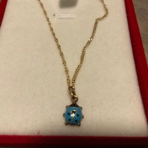 *Rare* Unique Ladybug Charm Necklace 10K Gold